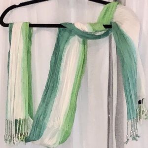 Bead tassel scarf